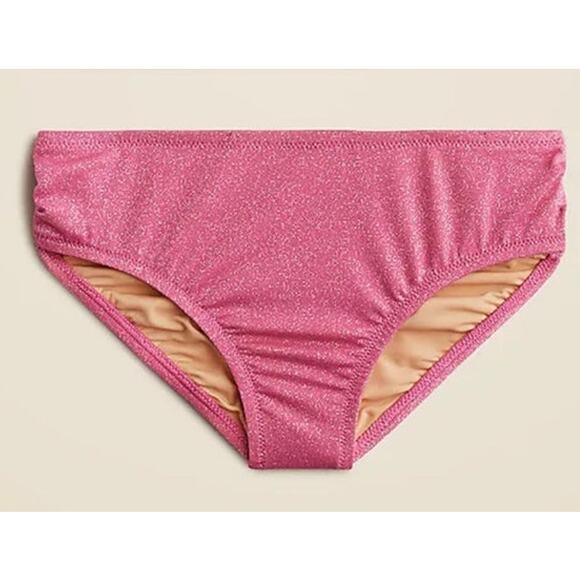 NWOT J. Crew Crewcuts Girls Pink Shimmer Bikini "Bottom Only" 12 - Picture 1 of 4